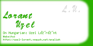 lorant uzel business card